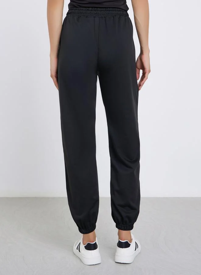 Take Two Solid Drawcord Waistband Straight Joggers